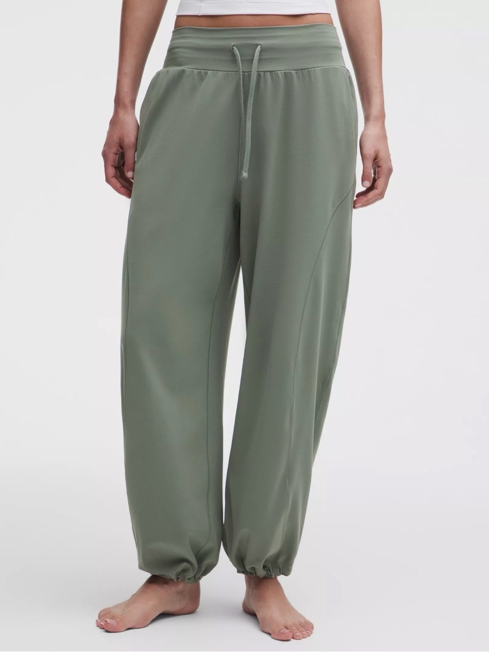 Women’s Olive Green Drawstring Pants